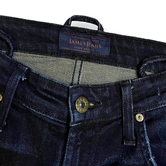 James Jeans BUDDY Dark Wash Luxury Designer Denim Jeans - Womens 30 x 33 - Picture 2 of 4